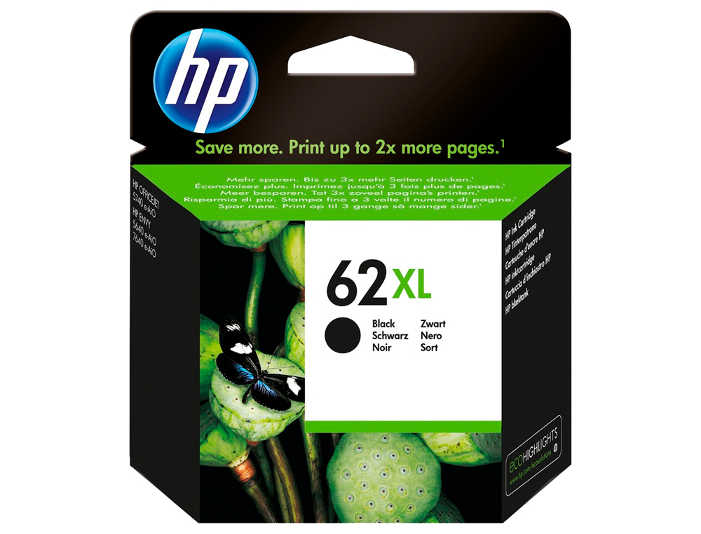 CARTOUCHE HP 62XL JET D'ENCRE NOIR HAUTE CAPACIT 600P
