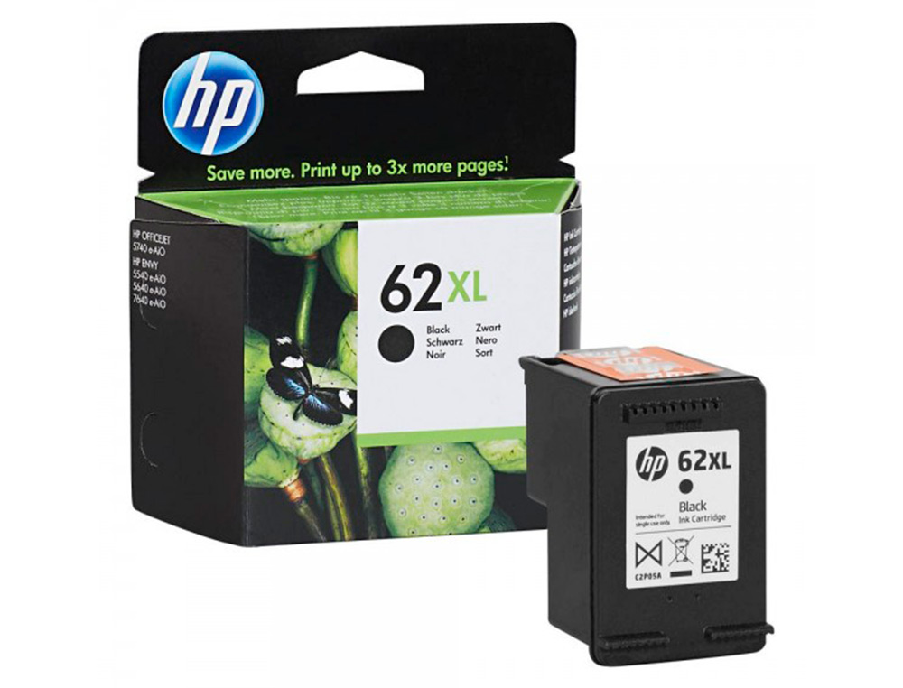 CARTOUCHE HP 62XL JET D'ENCRE NOIR HAUTE CAPACIT 600P