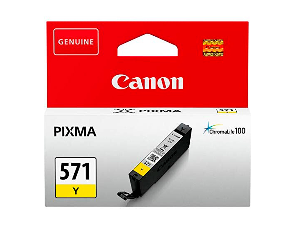 CARTOUCHE CANON JET D'ENCRE 0388C001-CLI-571Y COULEUR JAUNE