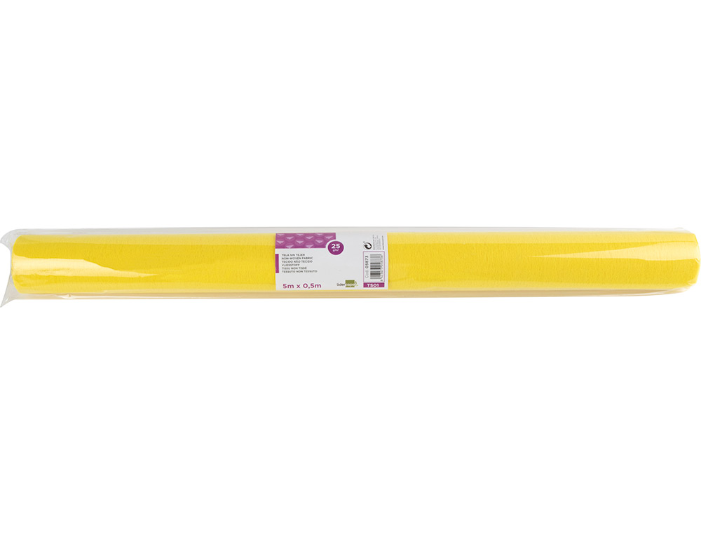 TISSU NON TISSÉ LIDERPAPEL COSTUMES ACCESSOIRES CHEMIN DE TABLE ROULEAU 5X0.5M COLORIS JAUNE