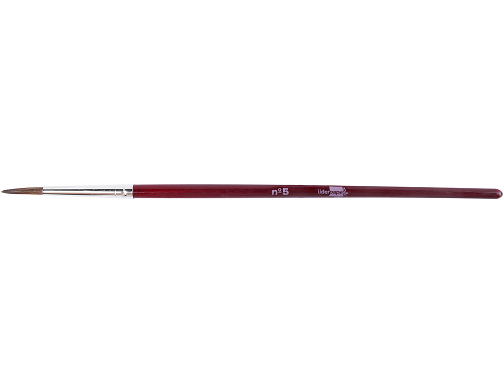 PINCEAU LIDERPAPEL BOIS VIROLE CHROME AQUARELLE N5
