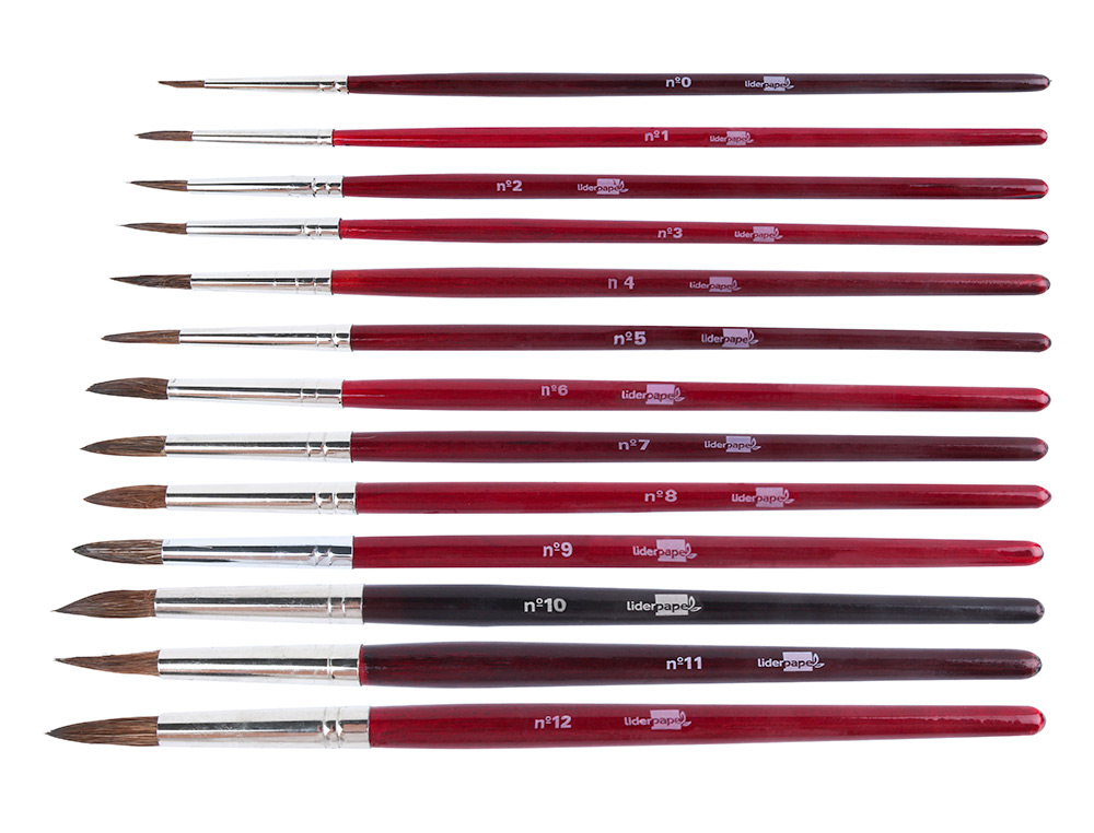 PINCEAU LIDERPAPEL BOIS VIROLE CHROME AQUARELLE N5