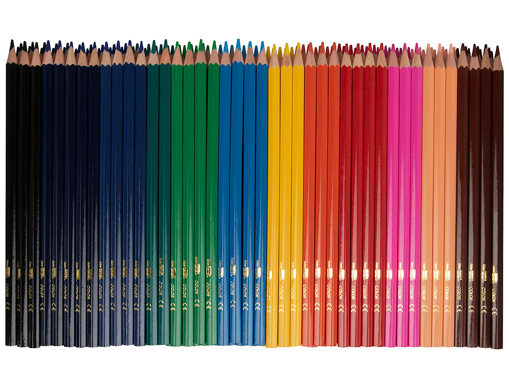 CRAYON COULEUR LIDERPAPEL MINE EXTRA-RSISTANTE 174.5MM CRITURE DOUCE 12 COLORIS INTENSES SCHOOL PACK 144 UNITS