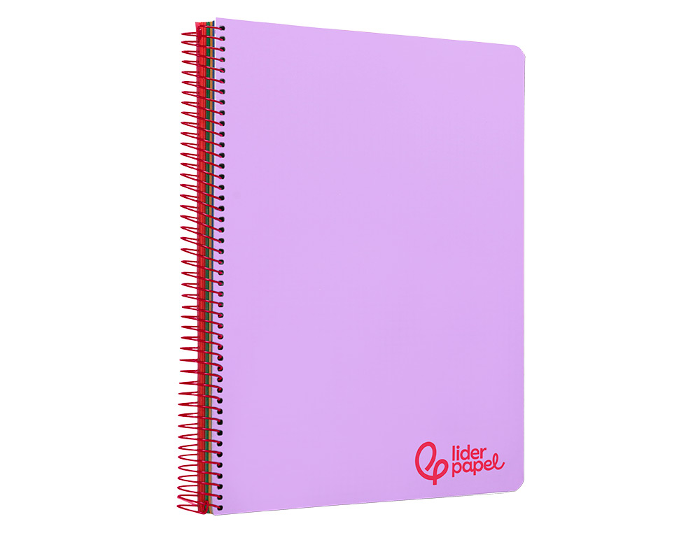 CAHIER SPIRALE LIDERPAPEL A4 MICRO WONDER 240 PAGES 90G    5X5MM 4 TROUS 5 BANDES        COULEURS VIOLET