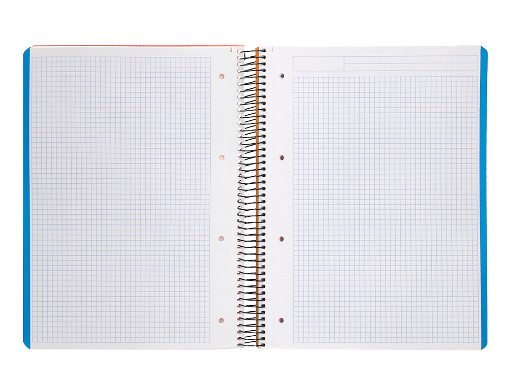 CAHIER SPIRALE LIDERPAPEL A4 MICRO WONDER 240 PAGES 90G    5X5MM 4 TROUS 5 BANDES        COULEURS VIOLET