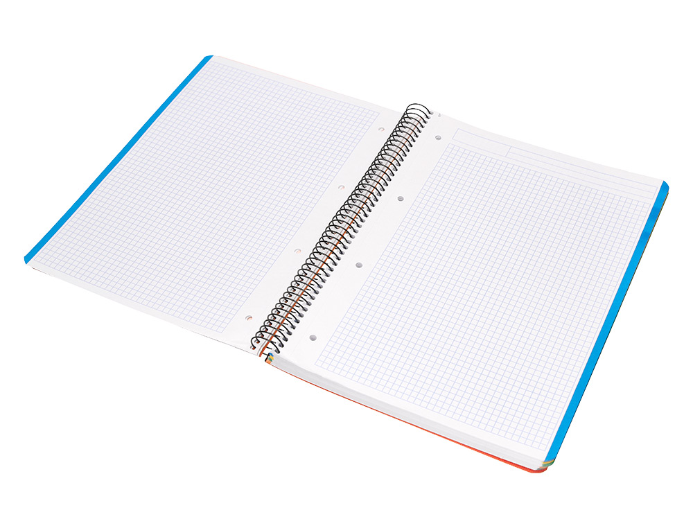 CAHIER SPIRALE LIDERPAPEL A4 MICRO WONDER 240 PAGES 90G    5X5MM 4 TROUS 5 BANDES        COULEURS VIOLET