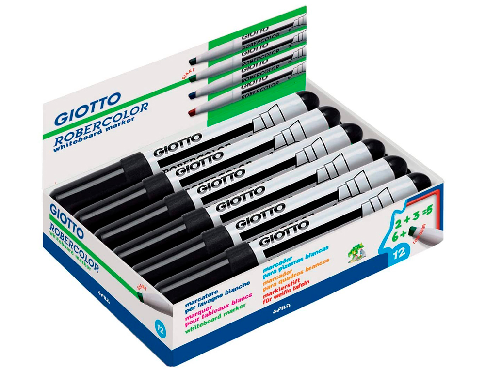 MARQUEUR GIOTTO ROBERCOLOR EFFAABLE TABLEAU BLANC POINTE MAXI OGIVE 7 MM COLORIS NOIR