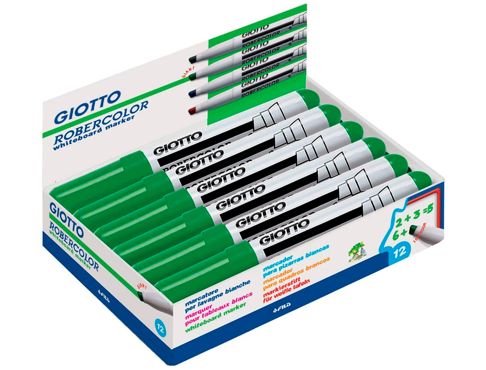 MARQUEUR GIOTTO ROBERCOLOR EFFAABLE TABLEAU BLANC POINTE MAXI OGIVE 7 MM COLORIS VERT