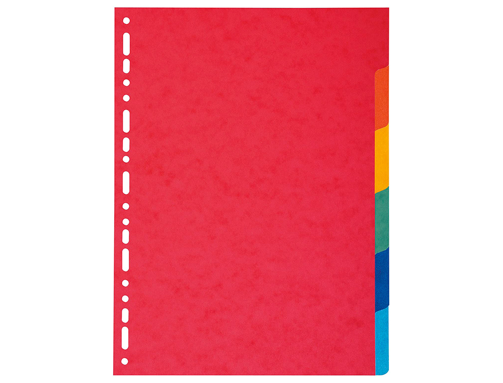 INTERCALAIRE EXACOMPTA CARTE MARBRÉE RECYCLÉE 220G 6 POSITIONS A4 COLORIS VIFS