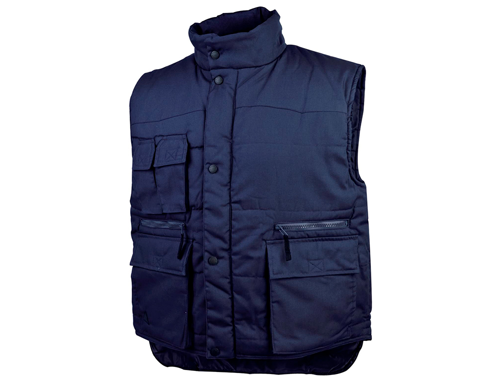 GILET DELTAPLUS SIERRA POLYESTER COTON MATELASSÉ 7 POCHES COLORIS BLEU MARINE TAILLE L