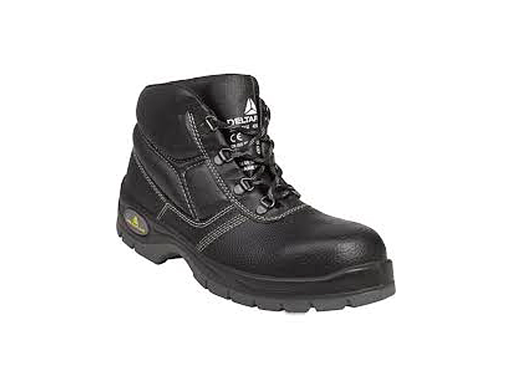 CHAUSSURE HAUTE CUIR CROUPON PIGMENTÉ MESH POLYAMIDE SEMELLE PU BI-DENSITÉ COLORIS NOIR TAILLE 36 PAIRE