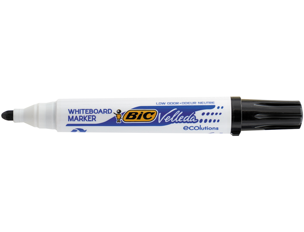 MARQUEUR BIC VELLEDA 1701 EFFAABLE POINTE OGIVE TRAC 1-5MM ENCRE BASE ALCOOL INODORE CORPS PLASTIQUE NOIR