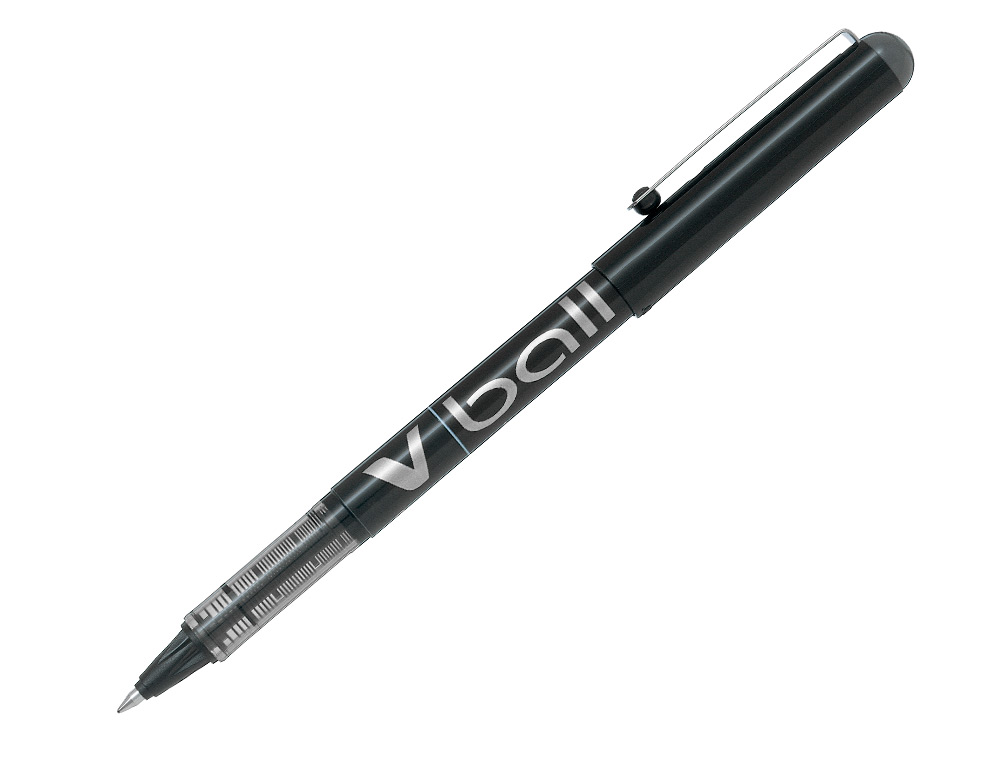 ROLLER PILOT VBALL 7 CRITURE MOYENNE 0.5MM ENCRE LIQUIDE NIVEAU VISIBLE RGULATEUR DBIT CLIP MTAL COLORIS NOIR