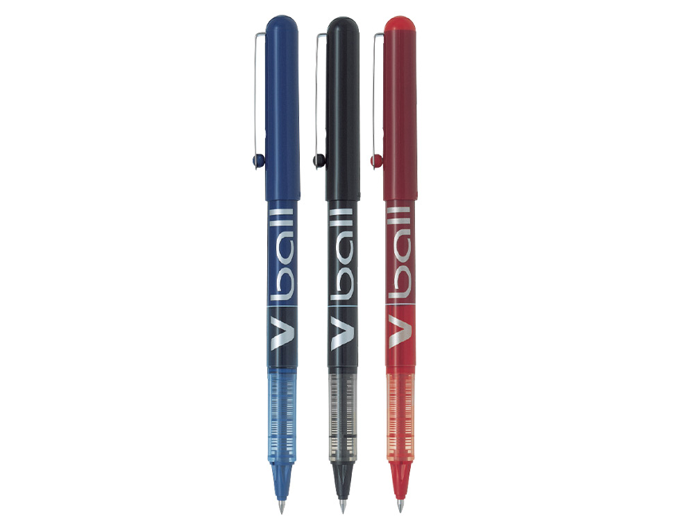 ROLLER PILOT VBALL 7 CRITURE MOYENNE 0.5MM ENCRE LIQUIDE NIVEAU VISIBLE RGULATEUR DBIT CLIP MTAL COLORIS NOIR