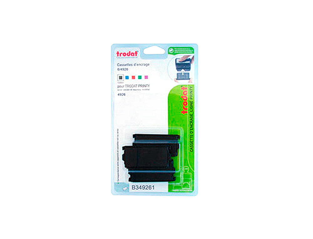 RECHARGE TAMPON TRODAT 4926 NOIR BLISTER 3 UNITÉS