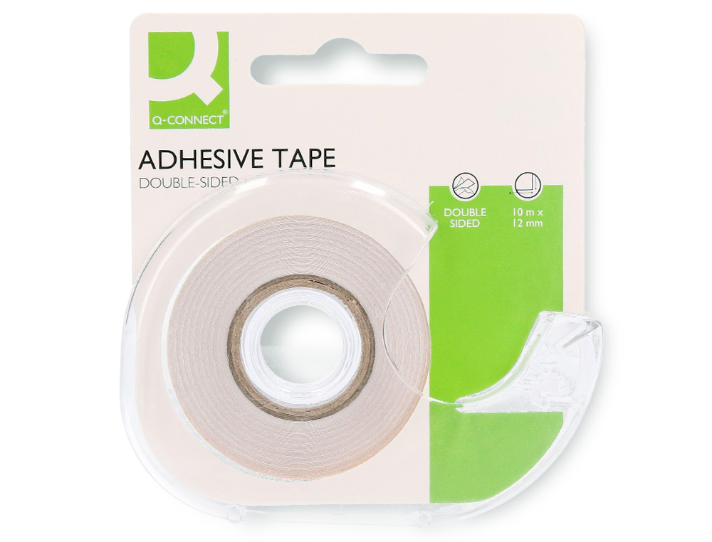 RUBAN ADHSIF Q-CONNECT DOUBLE FACE 10MX12MM AVEC DVIDOIR