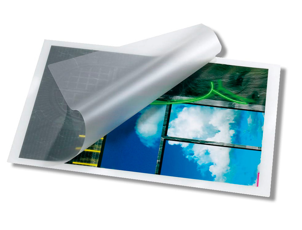 POCHETTE PLASTIFICATION Q-CONNECT AUTOADHÉSIVE 2 FACES FORMAT A4 125 MICRONS ANTISTATIQUE BOÎTE 100 UNITÉS