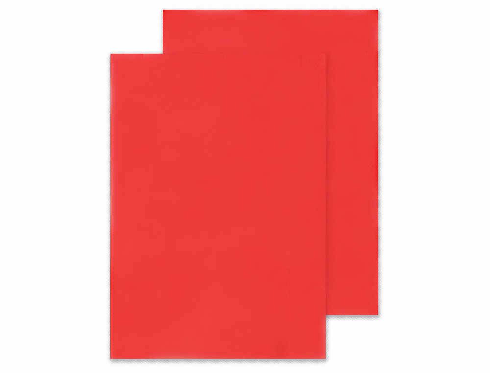 PLAT COUVERTURE Q-CONNECT PVC 180 MICRONS A4 RELIEURS SPIRALES PEIGNES ANNEAUX COLORIS ROUGE BOTE 100 UNITS