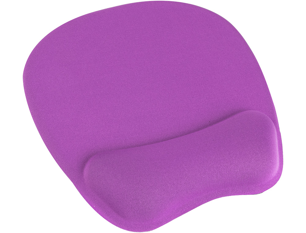 TAPIS SOURIS Q-CONNECT REPOSE-POIGNET ERGONOMIQUE    MOUSSE GRAND CONFORT FACILEMENT NETTOYABLE COLORIS VIOLET