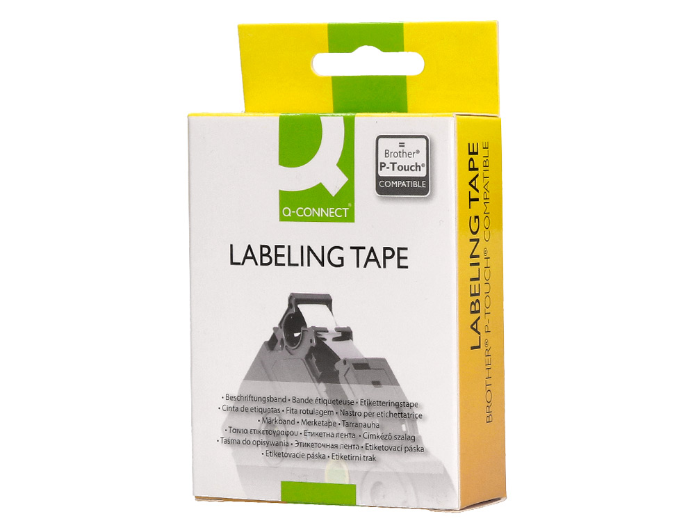 RUBAN TITREUSE Q-CONNECT TZE-251 BLANC-NOIR 24 MM X 8  MT OZE-251