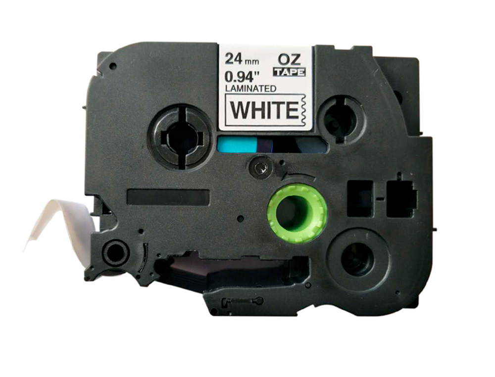 RUBAN TITREUSE Q-CONNECT TZE-251 BLANC-NOIR 24 MM X 8  MT OZE-251