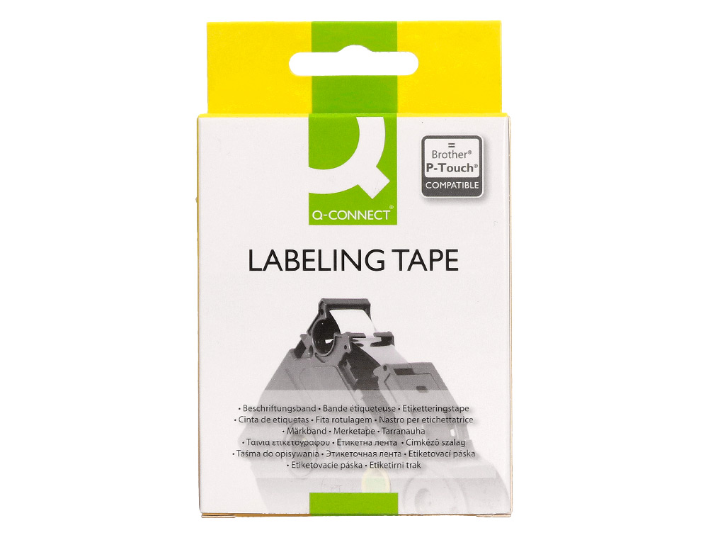 RUBAN TITREUSE Q-CONNECT TZE-251 BLANC-NOIR 24 MM X 8  MT OZE-251