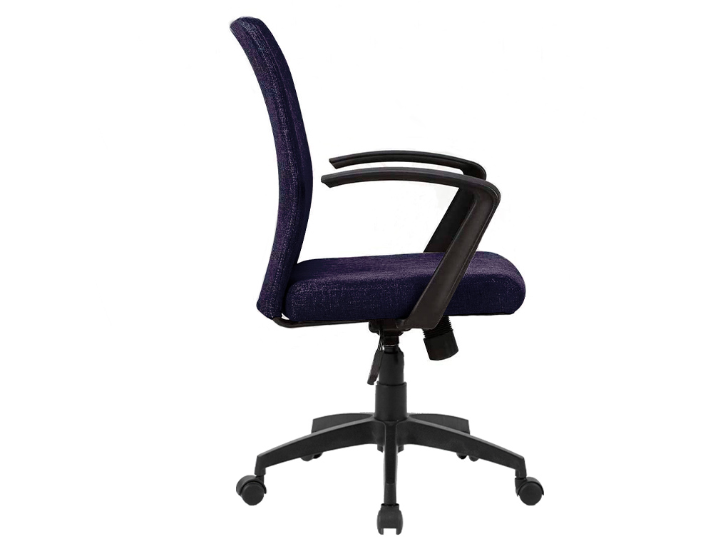 CHAISE BUREAU Q-CONNECT ROTATIVE BASE METAL TISSU     MAXIMUM SUPPORTE 130KG        895+110X550X580MM COLORIS NOIR
