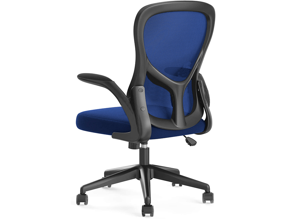 CHAISE BUREAU Q-CONNECT ROTATIVE BASE NYLON MAILLE    MAXIMUM SUPPORTE 130KG        910+75X550X610MM COLORIS BLEU