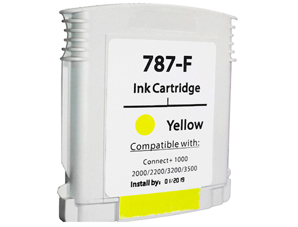 CARTOUCHE COMPATIBLE AVEC PITNEY BOWES HAUTE CAPACITE POUR MACHINE AFFRANCHIR CONNECT + 1000/2000/2200/3200/3500 JAUNE