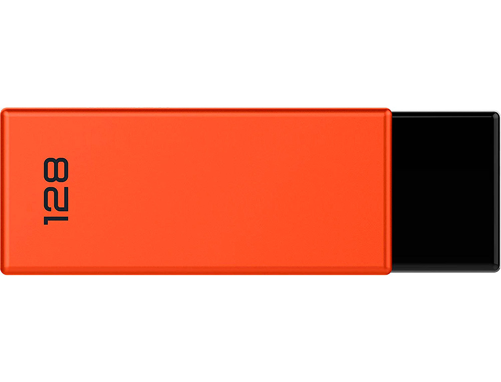 CLE USB EMTEC 2.0 C350 BRICK PIVOTANTE 128GB VITESSE LECTURE 15MBS ECRITURE MB/S COLORIS ORANGE