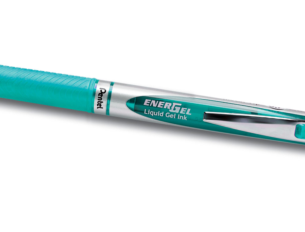 ROLLER PENTEL ENERGEL RETRACTABLE RECHARGEABLE POINTE METAL FINE 0,7MM CLIP METAL COLORIS TURQUOISE