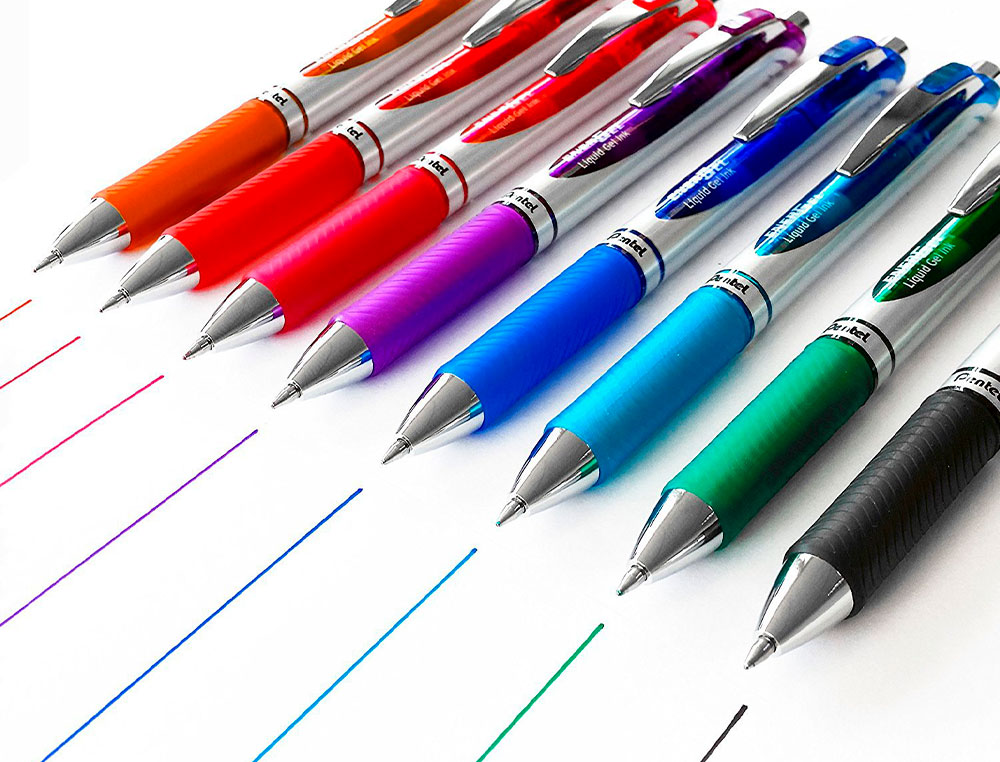 ROLLER PENTEL ENERGEL RETRACTABLE RECHARGEABLE POINTE METAL FINE 0,7MM CLIP METAL COLORIS TURQUOISE