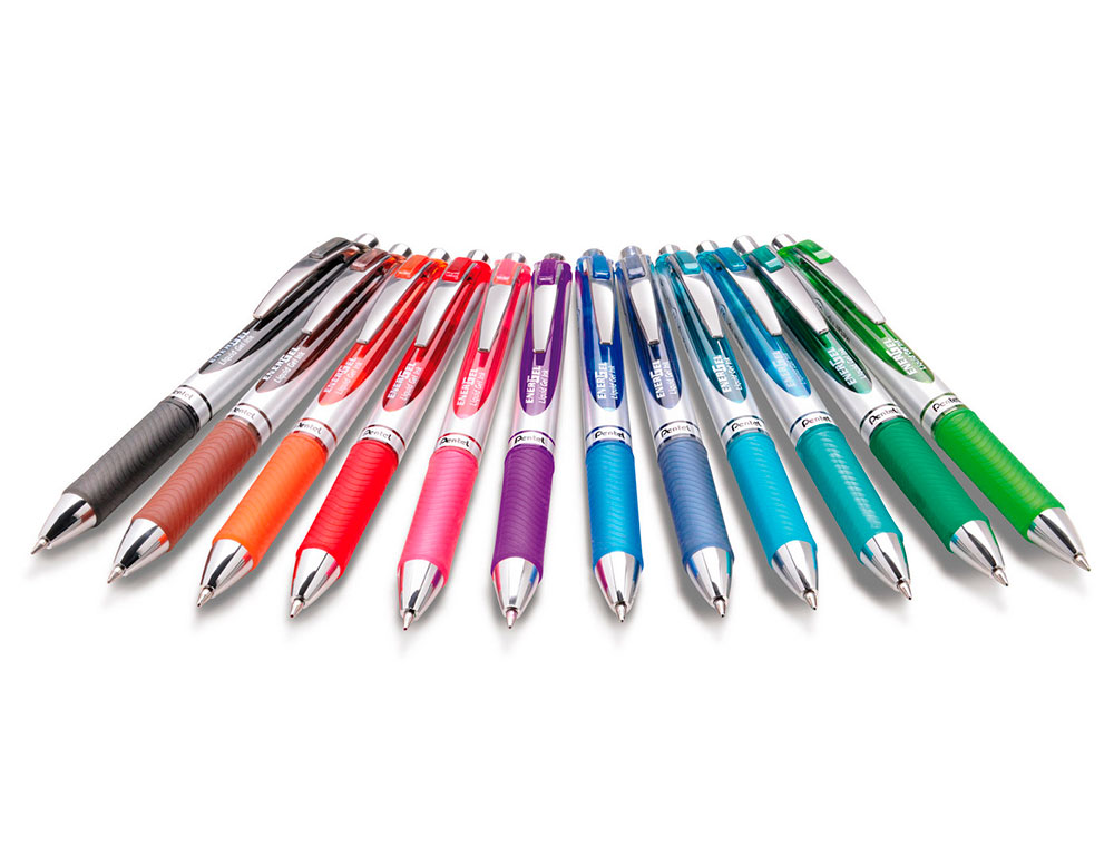ROLLER PENTEL ENERGEL RETRACTABLE RECHARGEABLE POINTE METAL FINE 0,7MM CLIP METAL COLORIS TURQUOISE