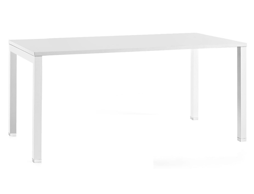 BUREAU MT INTERNATIONAL PLATEAU BLANC MELAMINE 25MM PIETEMENT ARCHE COLORIS BLANC 180X67CM
