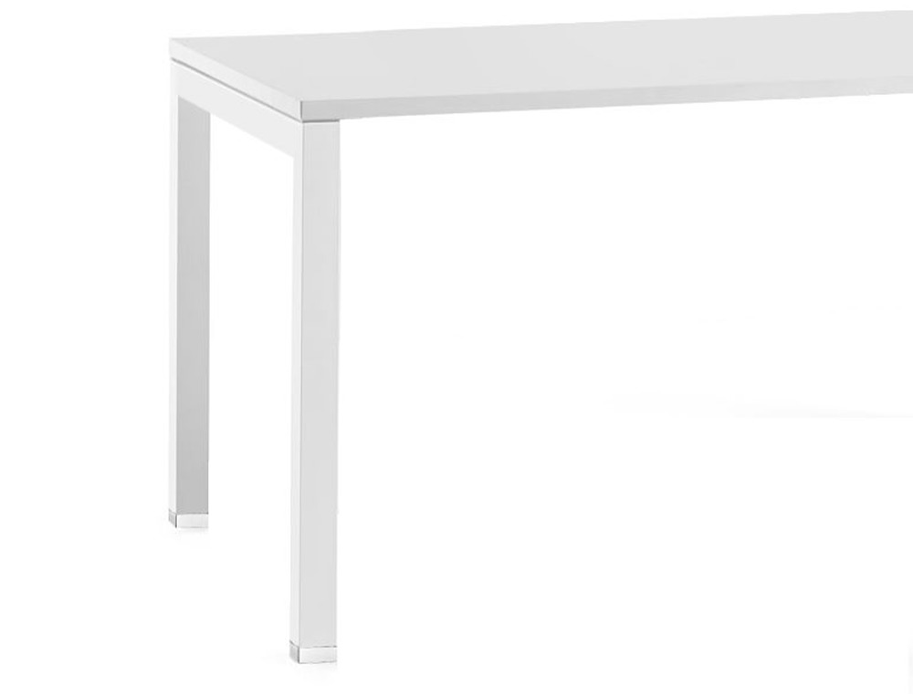 BUREAU MT INTERNATIONAL PLATEAU BLANC MELAMINE 25MM PIETEMENT ARCHE COLORIS BLANC 180X67CM