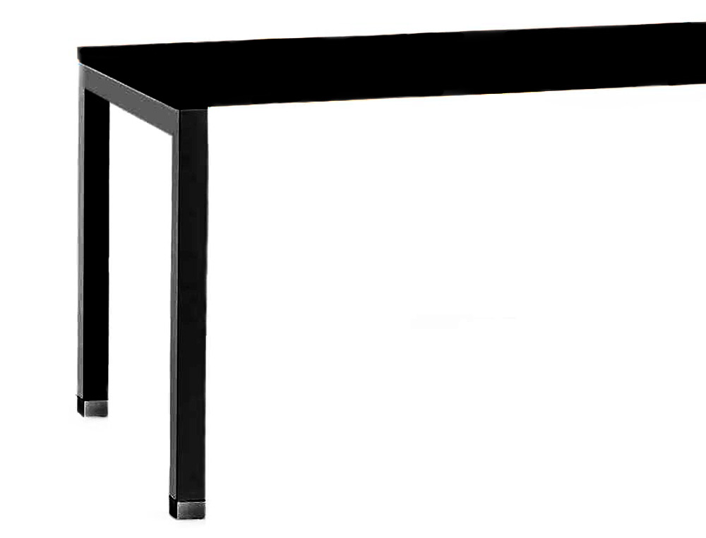 BUREAU MT INTERNATIONAL PLATEAU NOIR MELAMINE 25MM PIETEMENT ARCHE COLORIS NOIR 120X80CM