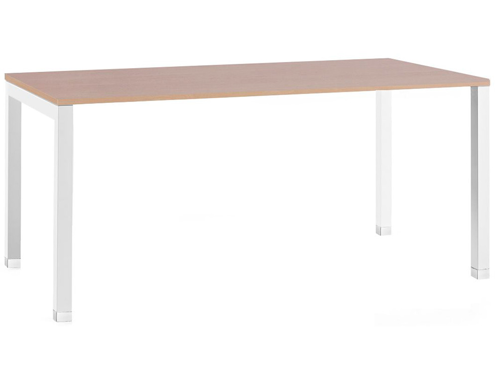 BUREAU MT INTERNATIONAL PLATEAU HETRE MELAMINE 25MM   PIETEMENT ARCHE COLORIS BLANC 140X80CM