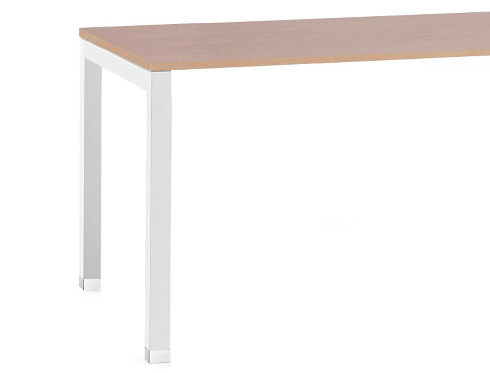 BUREAU MT INTERNATIONAL PLATEAU HETRE MELAMINE 25MM   PIETEMENT ARCHE COLORIS BLANC 140X80CM