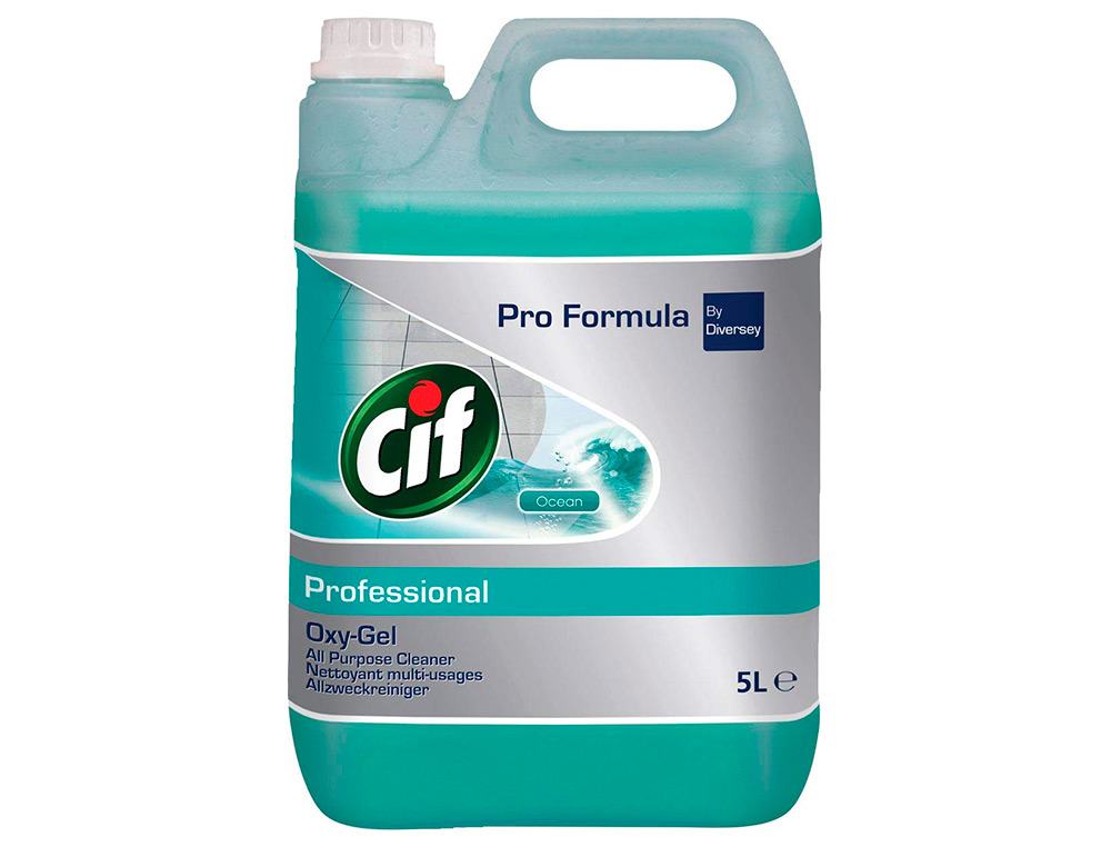 NETTOYANT MULTI-USAGE CIF OXY-GEL SOLS ET TOUTES        SURFACES LAVABLES MURS        CARRELAGES PARFUM OCEAN BIDON