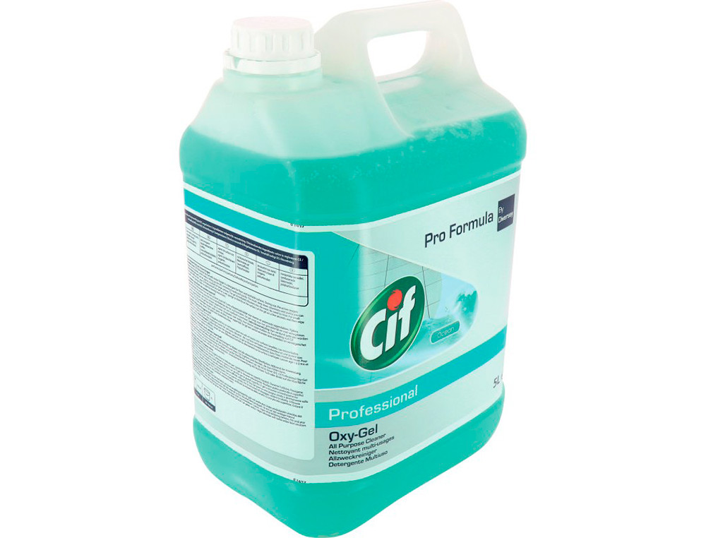 NETTOYANT MULTI-USAGE CIF OXY-GEL SOLS ET TOUTES        SURFACES LAVABLES MURS        CARRELAGES PARFUM OCEAN BIDON