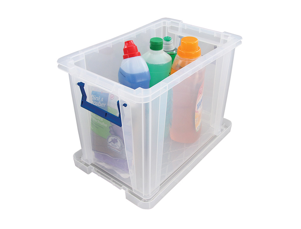 BOITE RANGEMENT FELLOWES POLYPROPYLENE RESISTANT RECYCLABLE EMPILABLE DOUBLE BASE RENFORCEE CLIP 18,5L