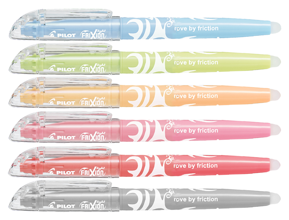 SURLIGNEUR PILOT FRIXION LIGHT NATURAL EFFACABLE       POINTE MOYENNE BISEAUTEE      COLORIS ASSORTIS POCHETTE 6
