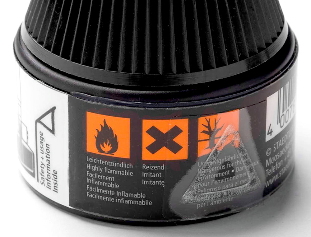 RECHARGE MARQUEUR PERMANENT STAEDTLER LUMOCOLOR 488 48 POUR MARQUEURS COMPACTS 348 FLACON 20ML COLORIS NOIR