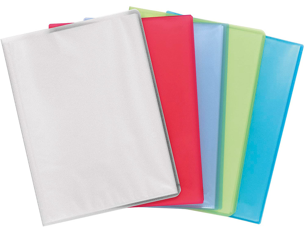 PROTEGE-DOCUMENTS EXACOMPTA CHROMALINE A4 POLYPROPYLENE   SEMI RIGIDE COUVERTURE SOUPLE 40 POCHETTES 80 VUES ASSORTIS