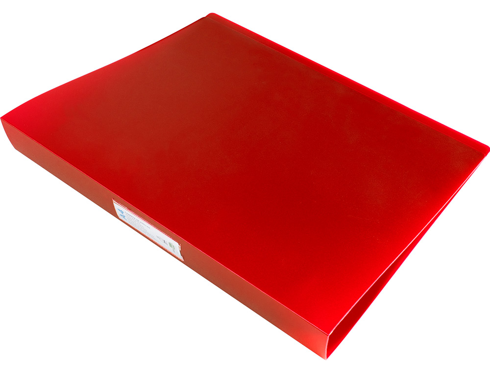 CLASSEUR KANGOUROU LIDERPAPEL 2 ANNEAUX EN D 40MM           POLYPROPYLENE 283X320MM       DOCUMENT A4 COLORIS ROUGE