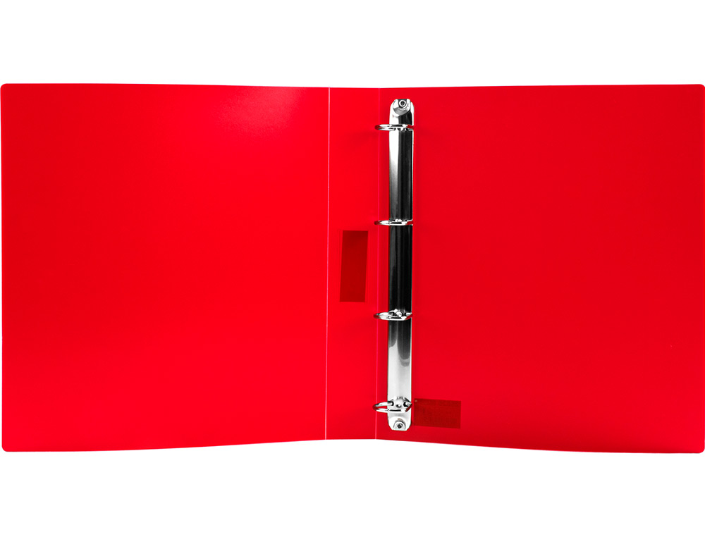 CLASSEUR KANGOUROU LIDERPAPEL 2 ANNEAUX EN D 40MM           POLYPROPYLENE 283X320MM       DOCUMENT A4 COLORIS ROUGE