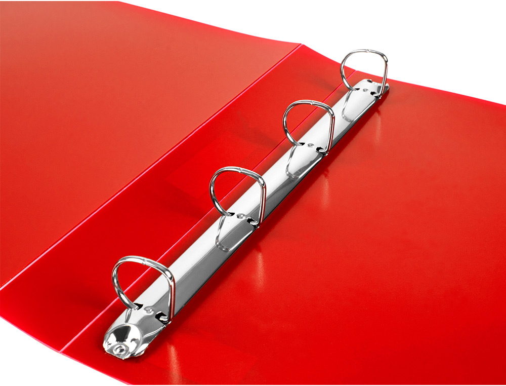 CLASSEUR KANGOUROU LIDERPAPEL 2 ANNEAUX EN D 40MM           POLYPROPYLENE 283X320MM       DOCUMENT A4 COLORIS ROUGE