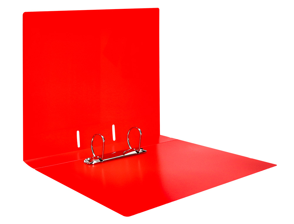 CLASSEUR KANGOUROU LIDERPAPEL 2 ANNEAUX EN D 40MM           POLYPROPYLENE 283X320MM       DOCUMENT A4 COLORIS ROUGE