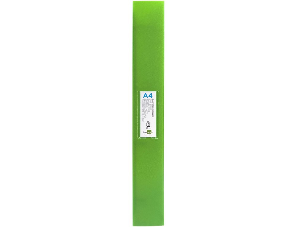 CLASSEUR KANGOUROU LIDERPAPEL 2 ANNEAUX EN D 40MM           POLYPROPYLENE 283X320MM       DOCUMENT A4 COLORIS VERT