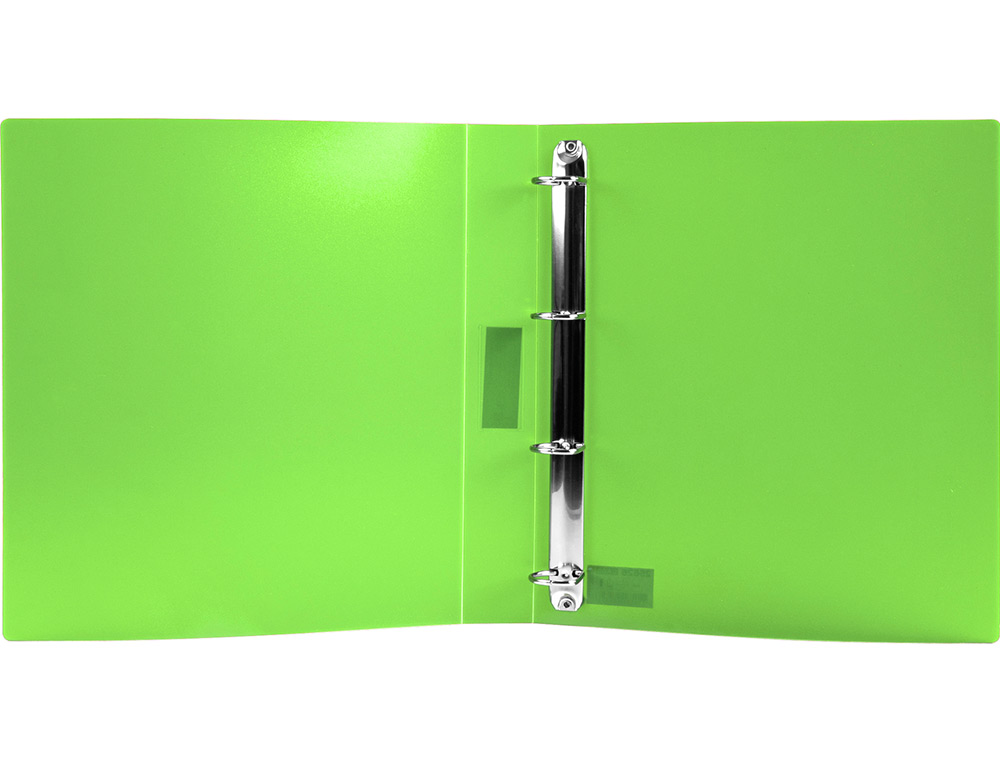 CLASSEUR KANGOUROU LIDERPAPEL 2 ANNEAUX EN D 40MM           POLYPROPYLENE 283X320MM       DOCUMENT A4 COLORIS VERT